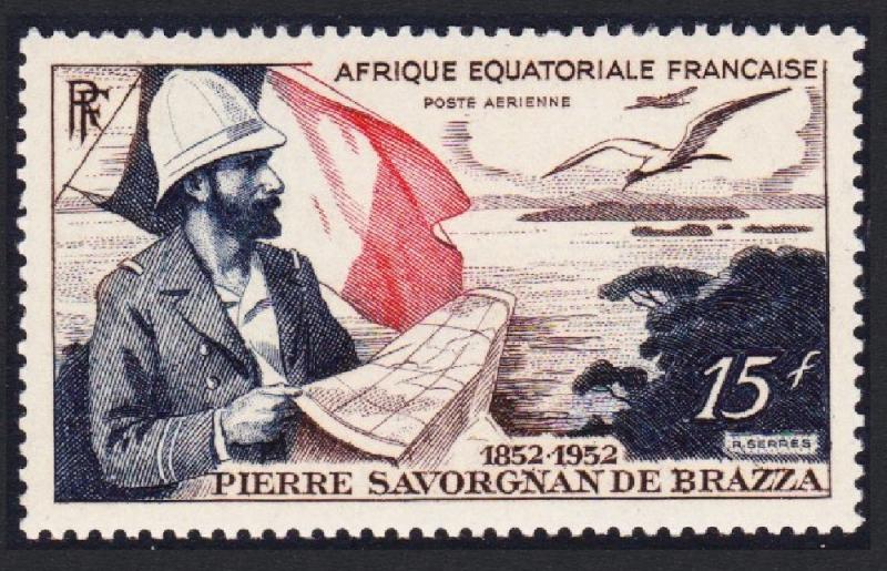 Fr. Eq. Africa Birds Birth Centenary of Count de Brazza 1v SG#270 SC#C35