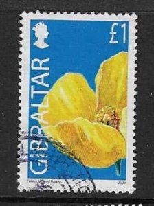 GIBRALTAR SG1105 2004 £1 WILD FLOWERS USED