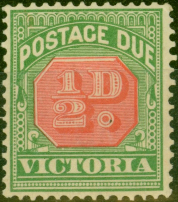 Victoria 1895 1/2d Rosine & Bluish Green SGD11 Fine Mtd Mint