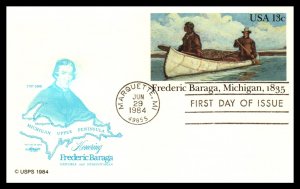 US UX103 Frederic Baraga Artmaster U/A FDC Postal Card