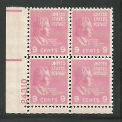 #814 William Henry Harrison Plate Block Mint NH #24310