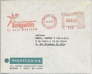 29200 - ARGENTINA  - POSTAL HISTORY : AUTOMATIC red POSTMARK on COVER 1965 Birds