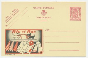 Publibel - Postal stationery Belgium 1946 Shirt - Tie - Dog - Ric and Rac