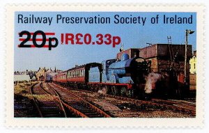 (I.B) Ireland Cinderella : Railway Preservation Society 33p on 20p OP