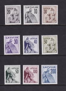 Latvia   #318-326   MNH  1992  monuments