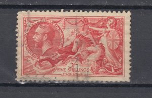 J44126 JL Stamps 1934 great britain used 5sh britannia #223 see details