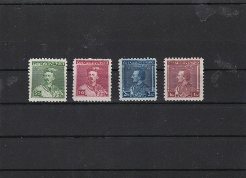 czechoslovakia dr tyrs mounted mint stamps set ref 6963