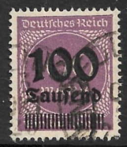 GERMANY 1923 100th m on 100m Inflation Issue Sc 253 VFU