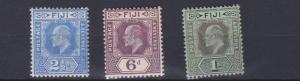 FIJI  1906 - 12      SG 120 - 122     VALUES TO 1/-     MH  CAT £48 