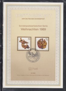 Berlin Scott 9NB275-6 Ersttagsblatt FDC - Christmas 1989