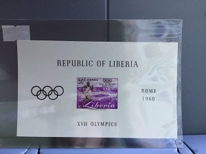 Liberia Olympics Rome 1960 imperf mint never hinged stamp sheet R26856