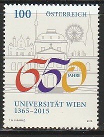 2015 Austria - Sc 2556 - MNH VF - 1 single - University of Vienna