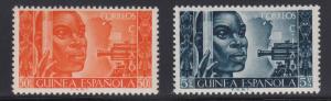 Spanish Guinea Sc 319-320 MNH. 1951 Surveyor, complete set, VF