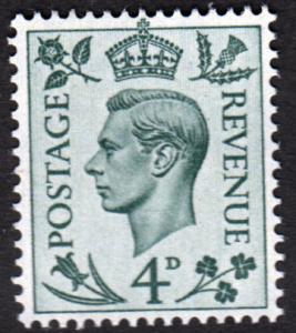 GB KGVI 1937 4d Grey-Green SG468 Mint Never Hinged MNH UMM