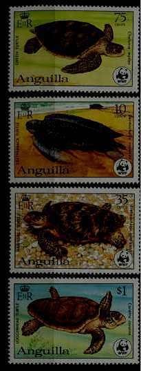 Anguilla 537-40 MNH WWF-83/Turtles SCV56.75