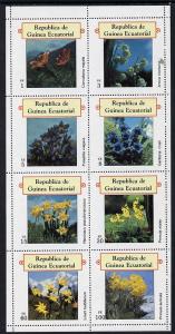 Equatorial Guinea 1977 Flowers perf set of 8 (Mi 1213-20A...