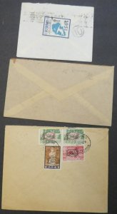 EDW1949SELL : GREECE Interesting group of 14 covers, 1 Post Card & 1 wrapper.