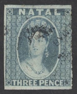 Natal Sc# 12 Used 1862 3p Queen Victoria