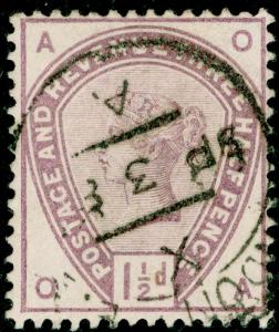 SG188, 1½d lilac, USED. Cat £42. OA