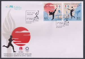 TURKEY - 2021 SUMMER OLYMPIC GAMES, TOKYO 2020 - 2V FDC