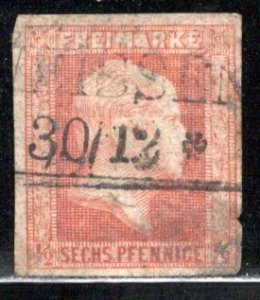 German States Prussia Scott # 10a, used