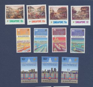 SINGAPORE  - Scott 529 / / 544 - unused hinged - 1988-1989