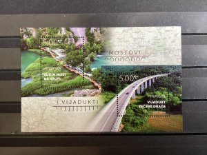 Croatia / Kroatië - Postfris/MNH - Sheet Bridges and Viaducts 2021