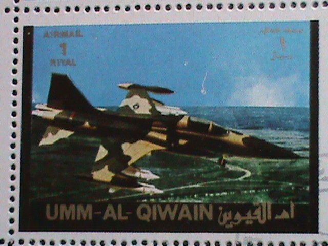 UMM AL QIWAIN STAMP -WORLD FAMOUS AIR PLANES- COMPLETE LARGE CTO SHEET VF