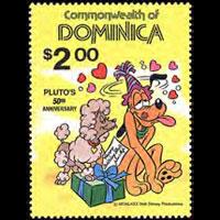 DOMINICA 1981 - Scott# 694 Disney-Pluto Set of 1 NH