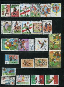 Soccer Football Topical Worldwide Used Postage Stamps 24 Count