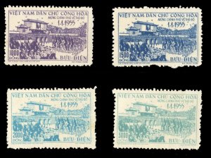 Vietnam - North, 28-31, $267.50 1956 Return of Government, without gum as issued