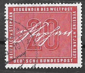 Germany #738 20pf Numeral (1956) Stamp used F-VF