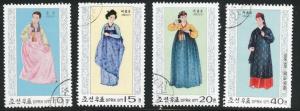 Korea DPRK Scott 1558-1561 Used CTO 1977 Costume stamp set