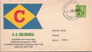 Colombia 1932 - SS Colombia Line House Flag - Colombian Line - F51700