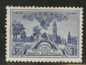  AUSTRALIA Scott 160 MH* 1936 3p Proclomation tree CV$3.25