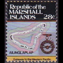 MARSHALL IS. 1984 - Scott# 43 Ailinglaplap Map 28c NH