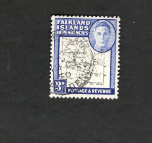 1948 Falkland Islands Dependencies SC #IL4 Map Θ used stamp