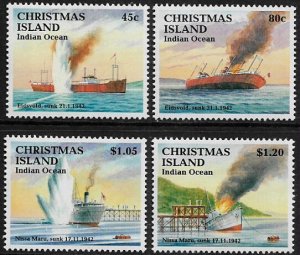 Christmas Is #343-6 MNH Set - Sinking Ships