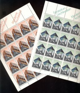 Liechtenstein 1987 Europa, Modern Architecture 2xsheets MUH