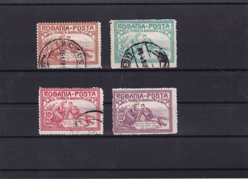 romania 1906 welfare fund  stamps set   ref 11484