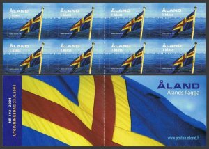 Finland-Aland 222a booklet, MNH. Aland Flag ,50th Ann. 2004. 1st class. Yachts.