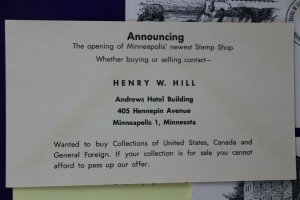 TMPS club Minneapolis MN 1959 souvenir Label Ad Philatelic Expo show Cachet