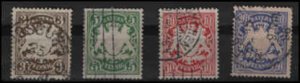 German States Bavaria SC# 60-62-63-64 used VF