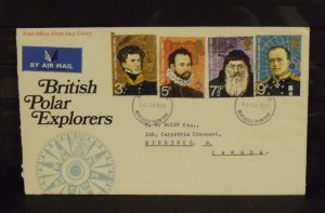 15438   GREAT BRITAIN   FDC # 664-667     British Polar Explorers