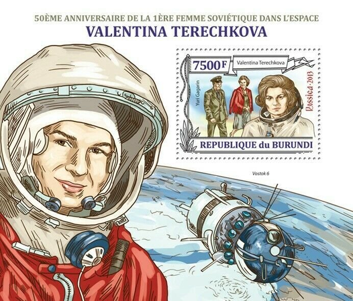 [1000 7] - BURUNDI 2012 -VALENTINA TERECHKOVA- destocking stamps price  MNH ** 