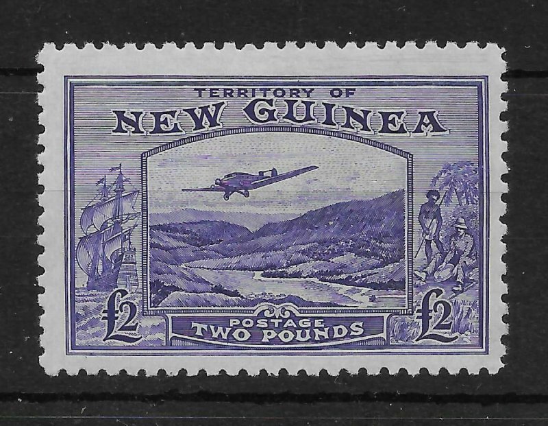 NEW GUINEA SG204 1935 £2 BRIGHT VIOLET AIR MTD MINT