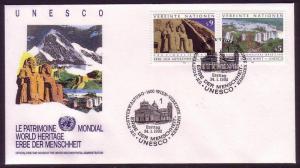 UN Vienna Waterfall Monument 2v FDC SG#V124-25 MI#125-126