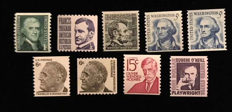 1297 to 1305C MNH Coil Singles complete set of 9