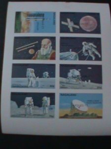 NAGALAND-APOLLO 17-FIRST MEN ON THE MOON- IMPERF-MNH-SHEET-VF-EST $12