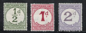 Bechuanaland Protectorate 1932 Postage Due Scott # J4 - J6 MH